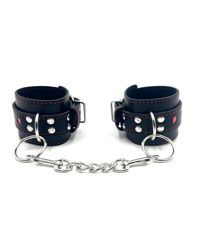 Wrist restraints with red hearts