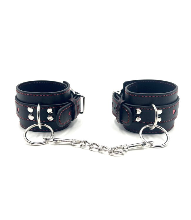 Ankle  restraints with red hearts