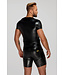 Black Wetlook t-shirt with snake sleeves