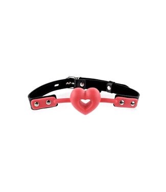 Sportsheets Breathable Heart-Shaped Silicone Ball Gag Red