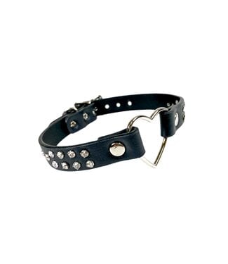 Funk Plus Choker with a heart and rhinestones