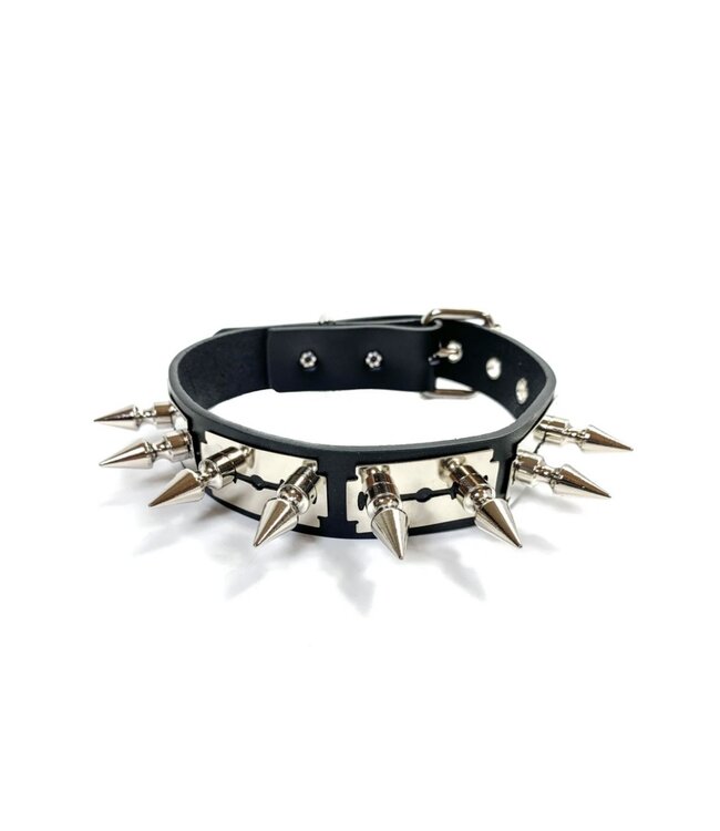 Razors and spikes Goth Choker