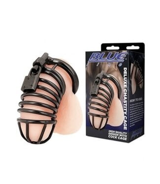 Blue Line Deluxe | Metal Chastity Cage