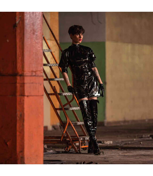 The Leader Vinyl Black Dress