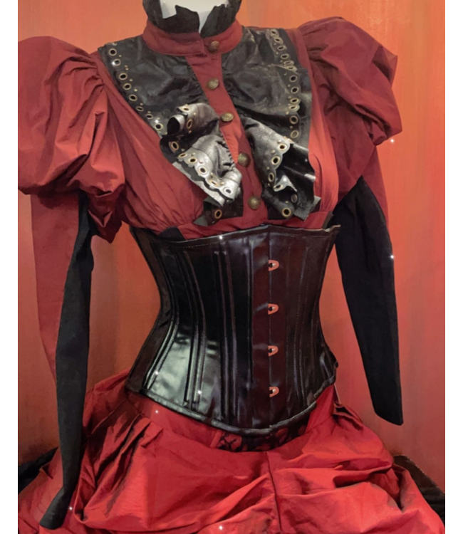 Faux Leather Steel Boned Corset