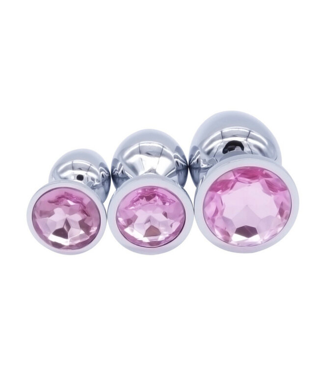 Medium Stainless Steel Jewel Butt Plug