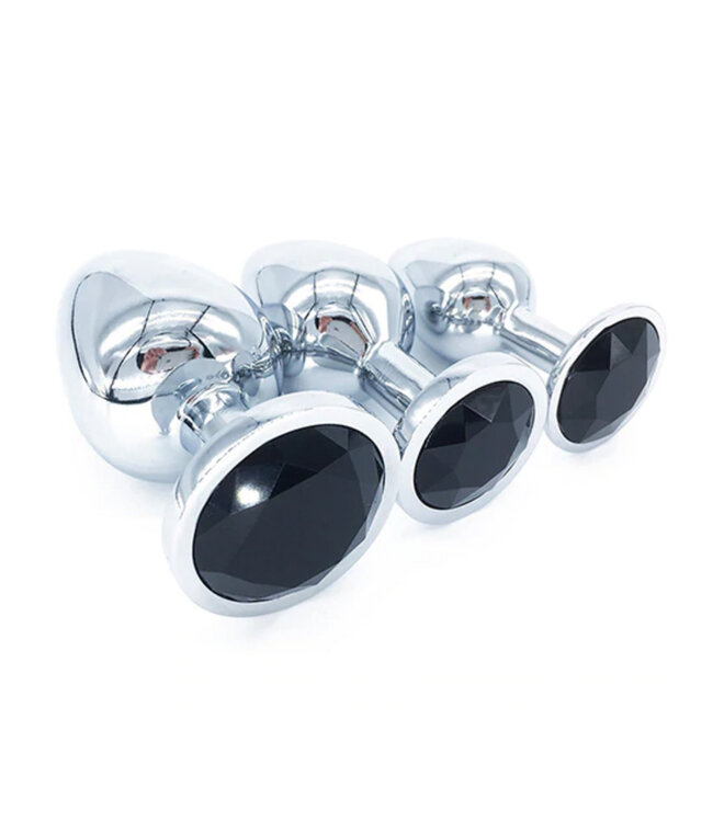 Medium Stainless Steel Jewel Butt Plug