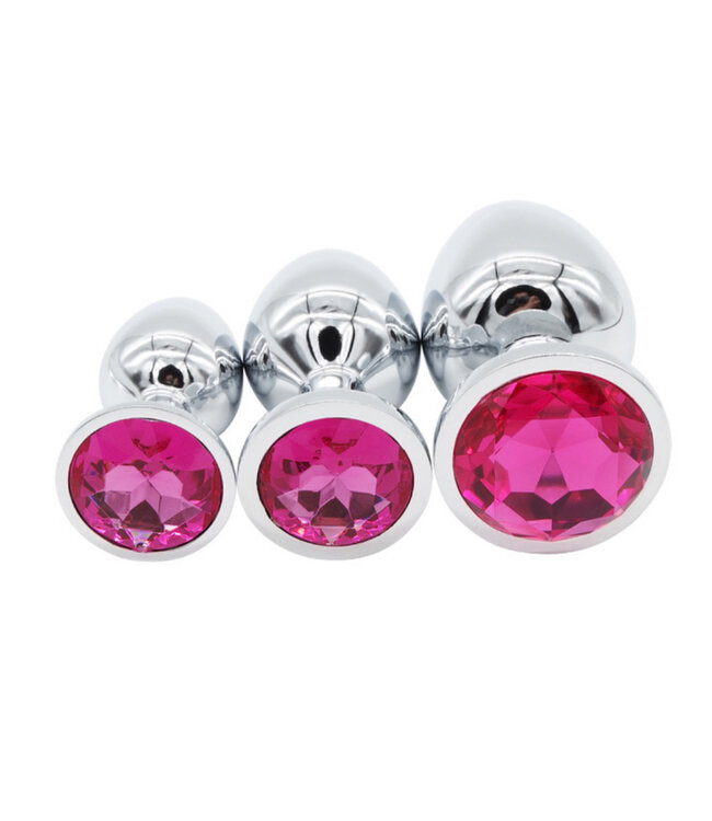 Medium Stainless Steel Jewel Butt Plug