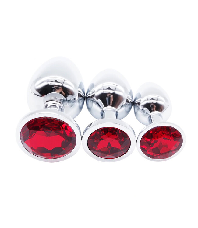 Medium Stainless Steel Jewel Butt Plug