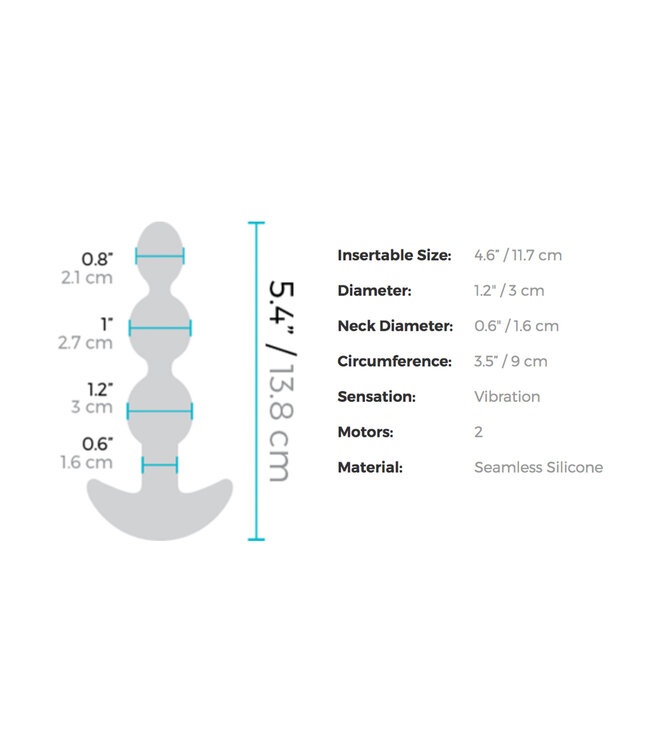 b-Vibe Triplet Vibrating Anal Beads