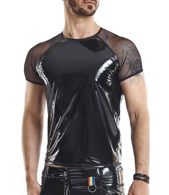 PVC t shirts with mesh sleeves