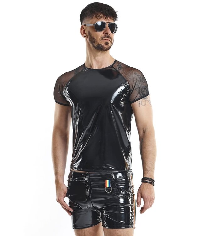 PVC t shirts with mesh sleeves