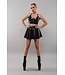 Black Vinyl Crop top with back zippers