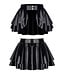 Black Vinyl Basque Skirt