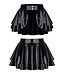 demoniq Black Vinyl Basque Skirt