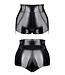 demoniq Black Vinyl High Waisted Shorts