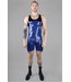 Black and Blue Sleeveless Latex Singlet