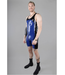 Black and Blue Sleeveless Latex Singlet