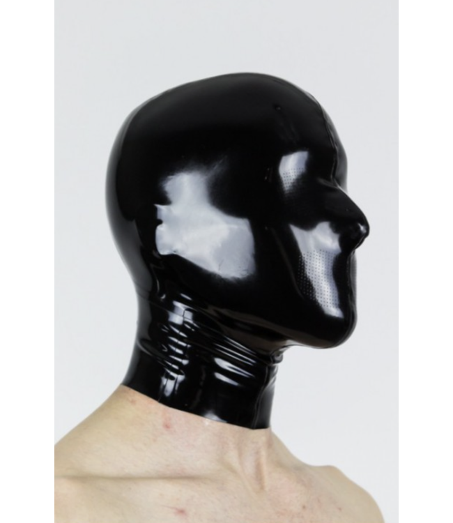 Latex Micro Perforated Hood with Back Zip