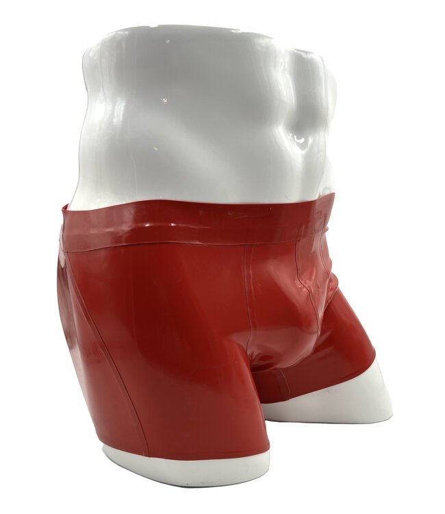 Red Latex Shorts