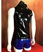 Olive Green Latex Sleeveless Zip Up Hoodie