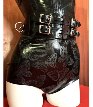 Peter Domenie Latex Knickers with Textured Butterfly