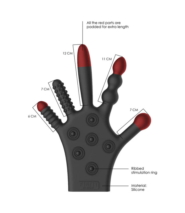 Fist It Silicone Stimulation Glove Black
