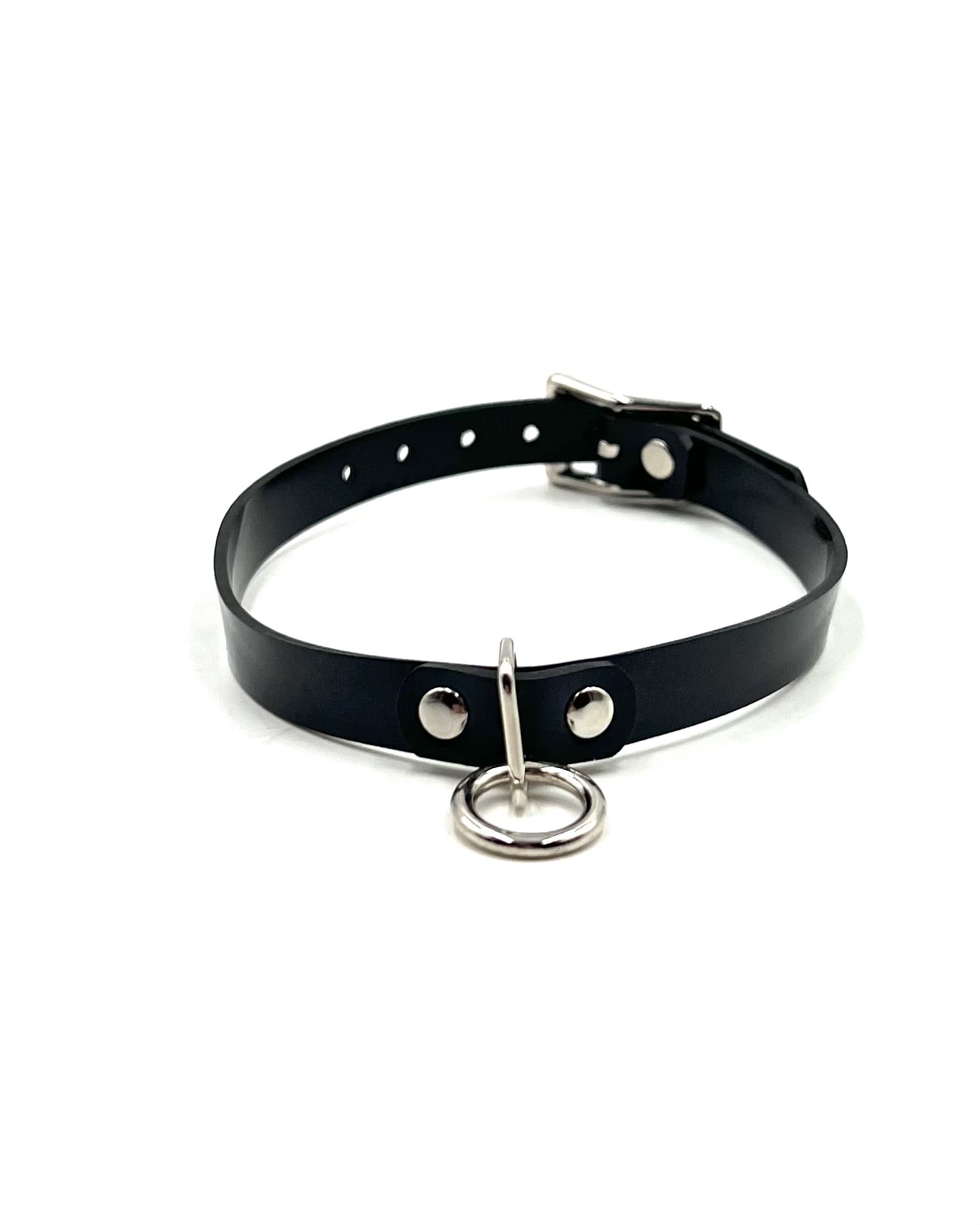 Pvc Choker Black PVC Choker With O-Ring - Bondesque