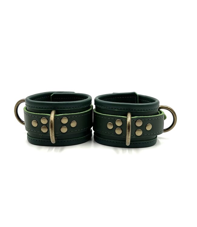 Brassware Leather Wrist Restraints D-Ring