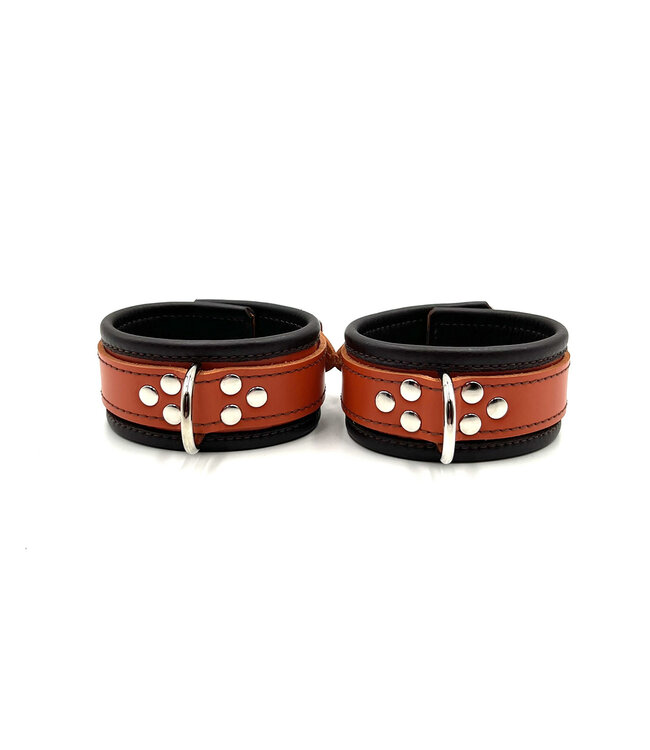 Petite 2-Tone Locking Ankle Cuffs D-Ring