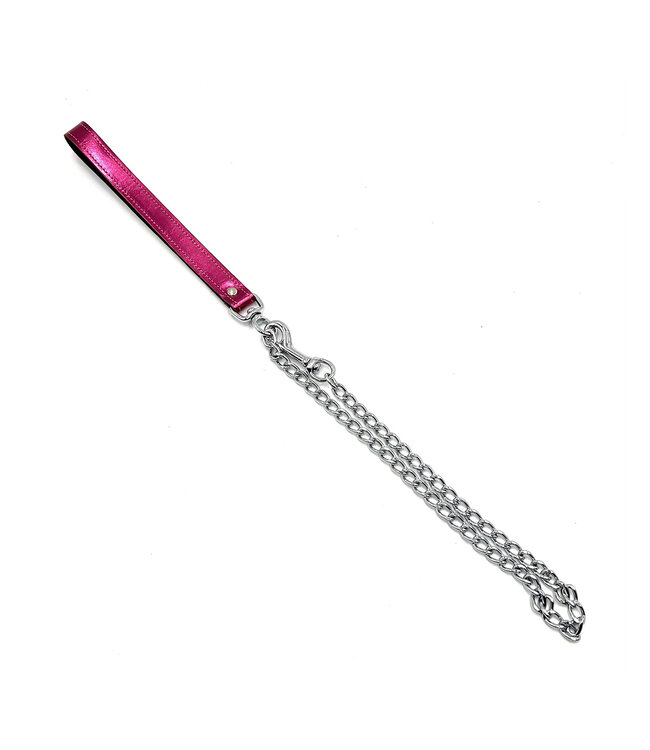 Leather Swivel Leash in Metallic Colors