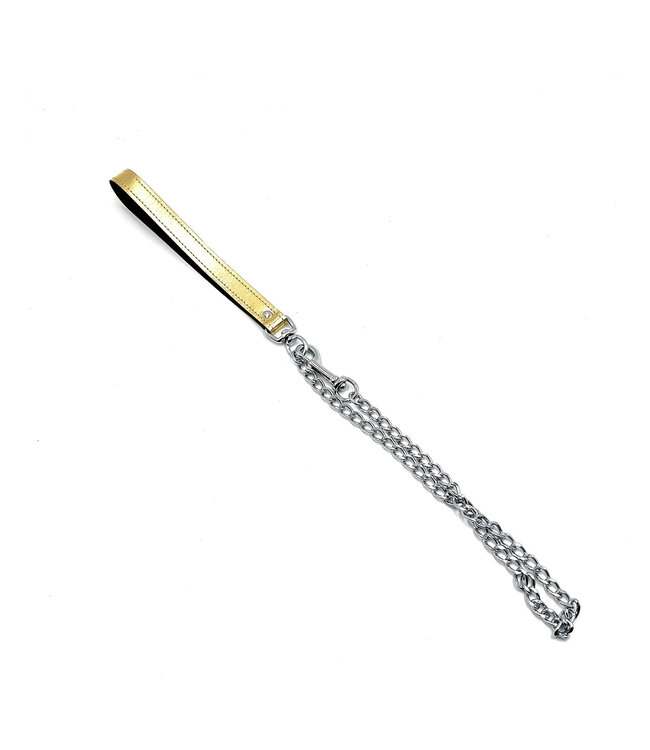 Leather Swivel Leash in Metallic Colors