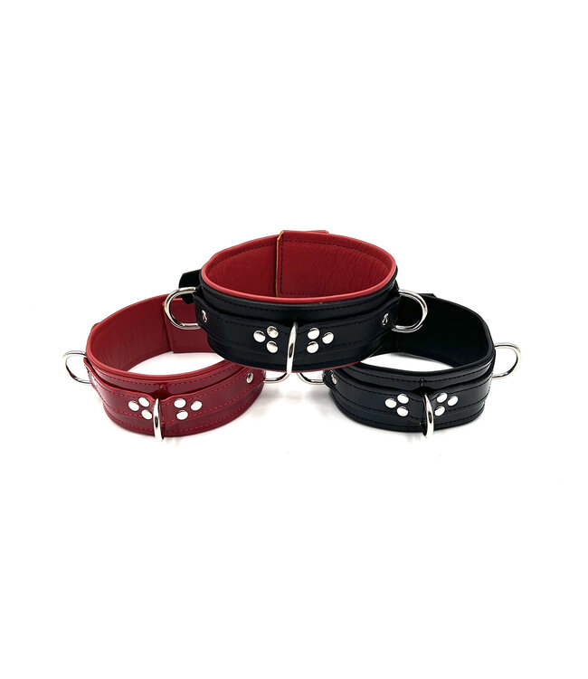 Leather Lined D Rings Collar