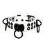 Bondage Collar With Rings And Rivets
