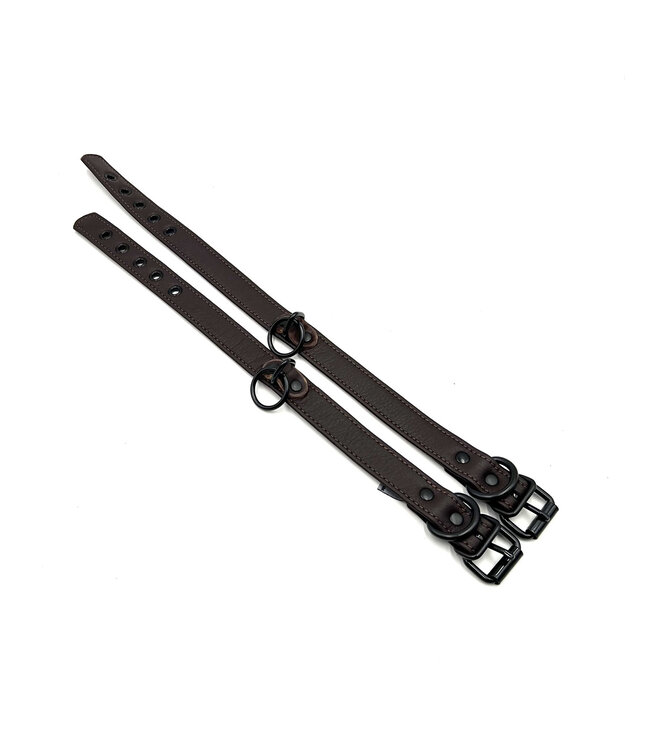 Leather Collar With Black Hardware