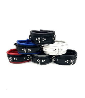 KOOKIE INT'L Leather Padded Bondage Collar
