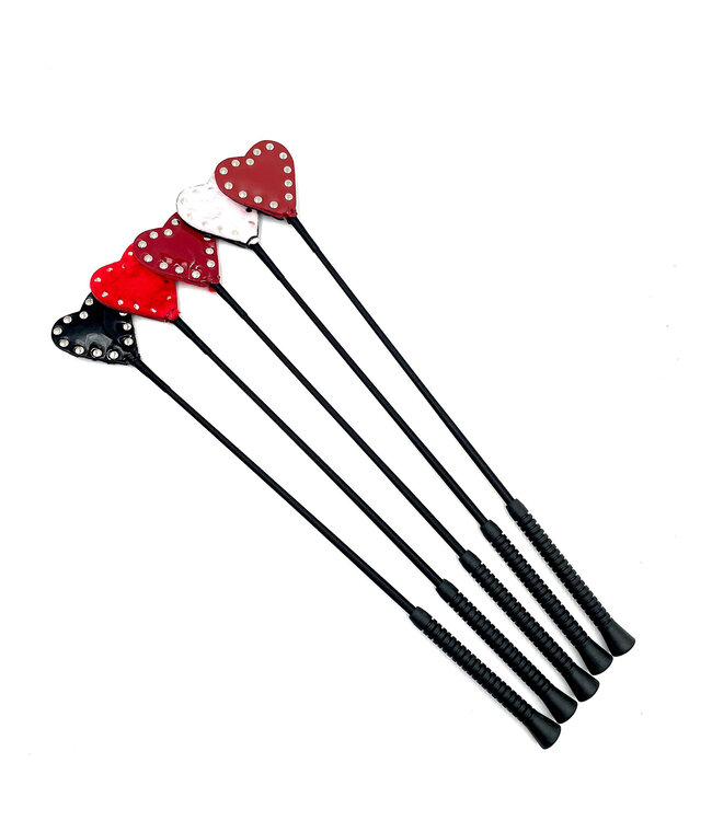 Leather Heart Riding Crop