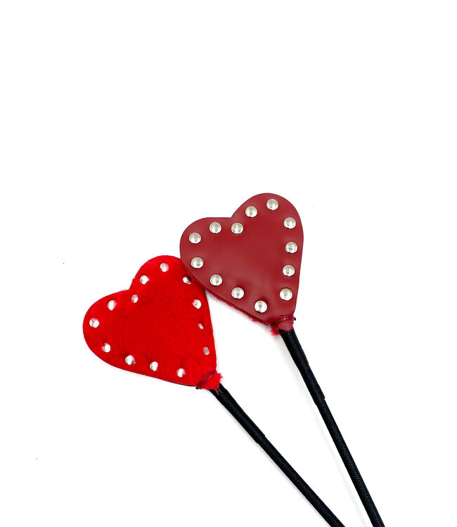 Leather Heart Riding Crop