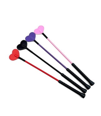 KOOKIE INT'L Heart Shape Leather Riding Crop