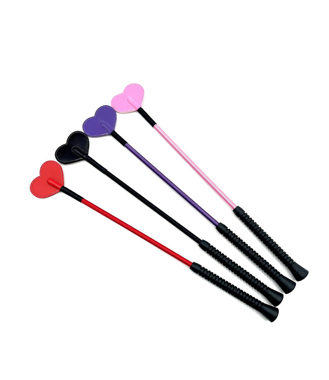 Heart Shape Leather Riding Crop