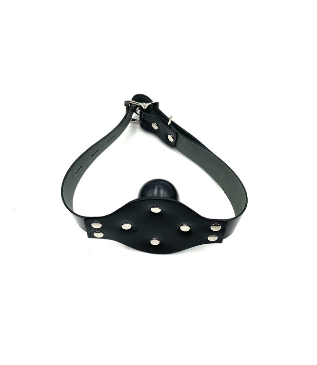 Solid Rubber Ball Gag with Lockable Straps