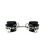 Locking Satin Lined Leather Bondage Wrist Cuffs