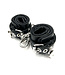 Locking Satin Lined Leather Bondage Wrist Cuffs