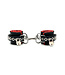 Locking Satin Lined Leather Bondage Wrist Cuffs