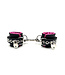 Locking Satin Lined Leather Bondage Wrist Cuffs