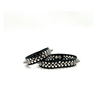 Axovus LLC Metal Punk 1/2 Spiked Leather Choker