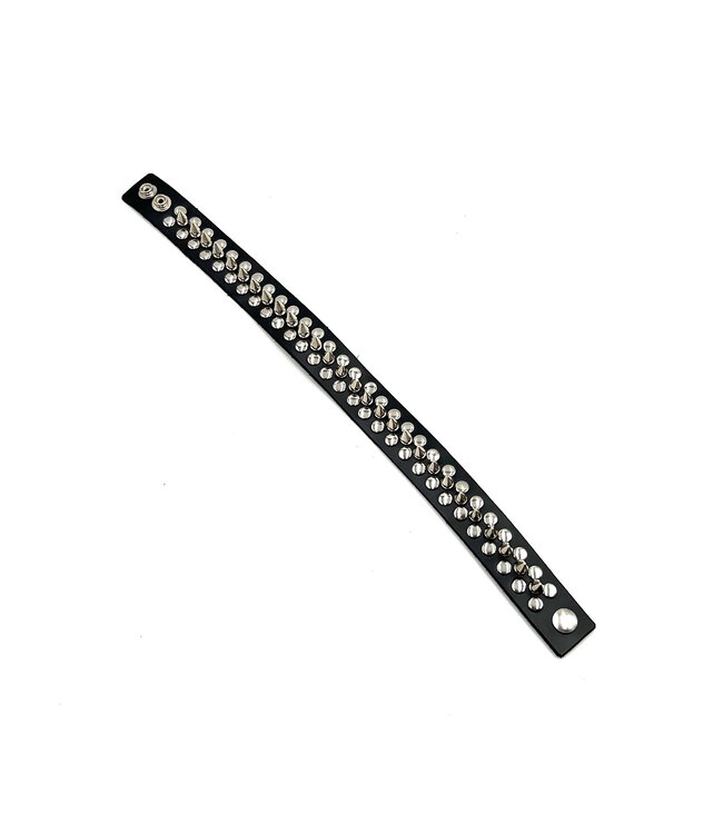 Metal Punk 1/2 Spiked Leather Choker