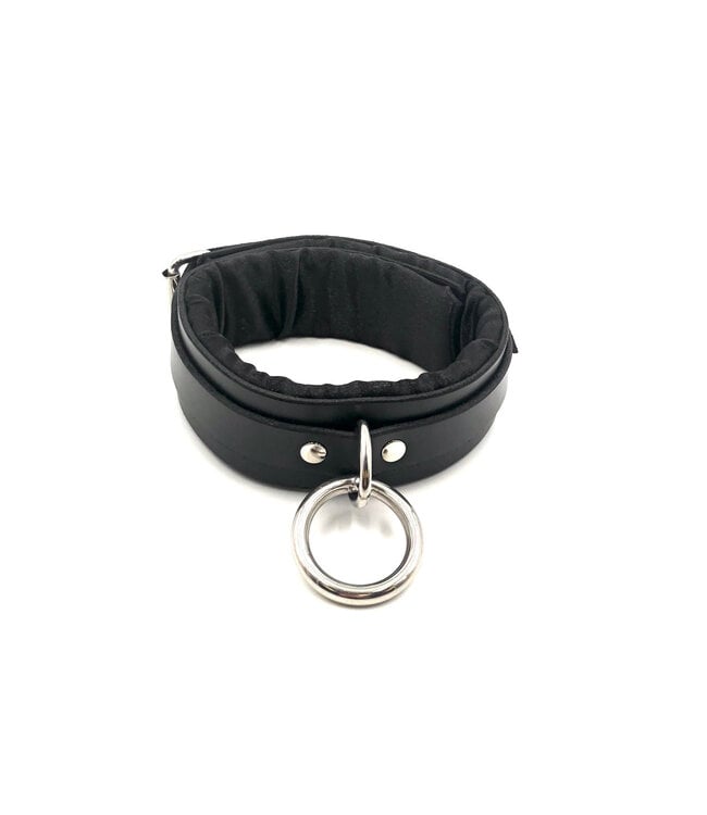 Locking Black Satin Padded Collar