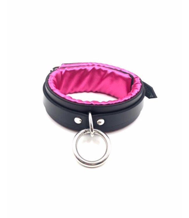 Locking Black Satin Padded Collar