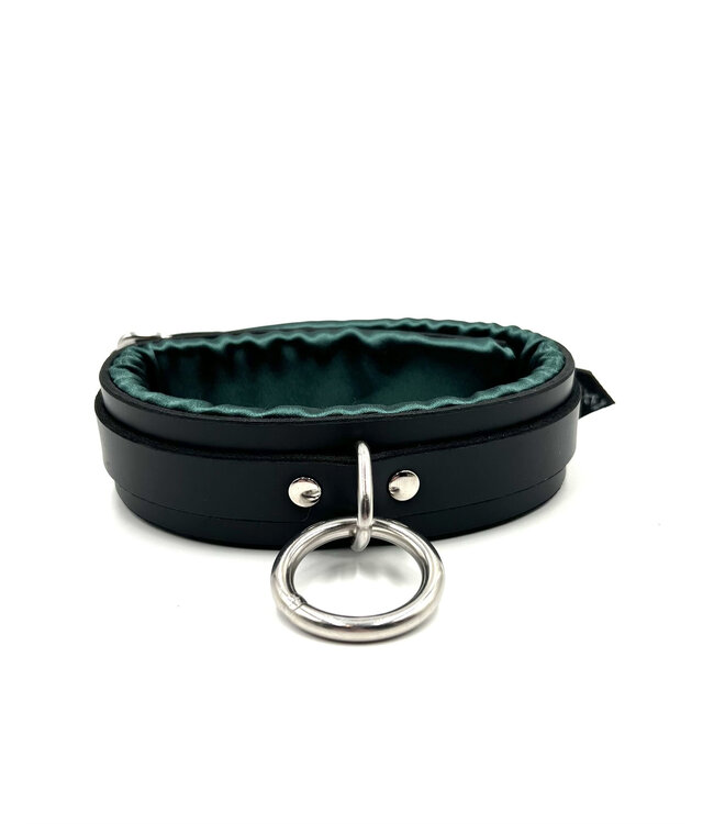Locking Black Satin Padded Collar